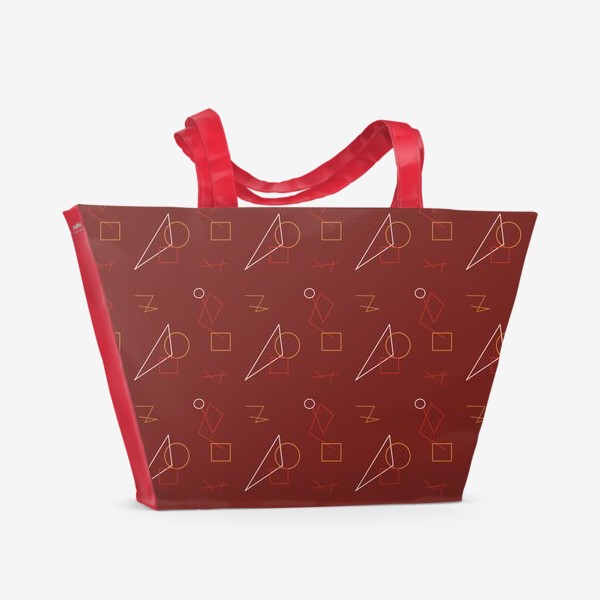 Пляжная сумка &laquo;Абстрактный принт с геометрическими фигурами&raquo;