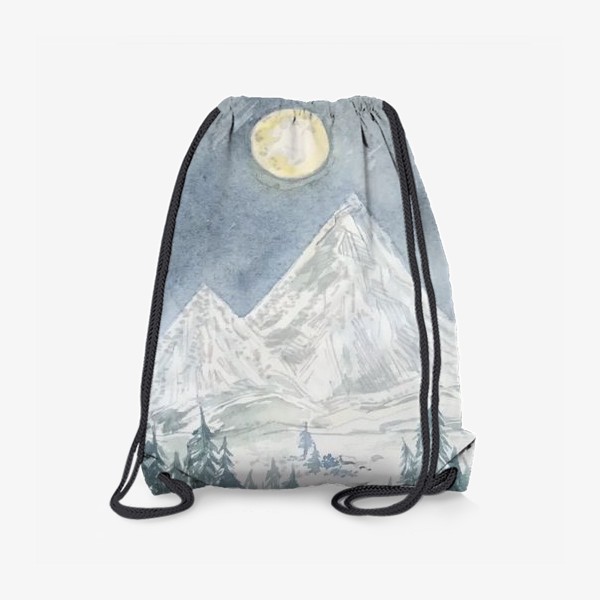 Рюкзак «"Полная Луна и горы" постер»