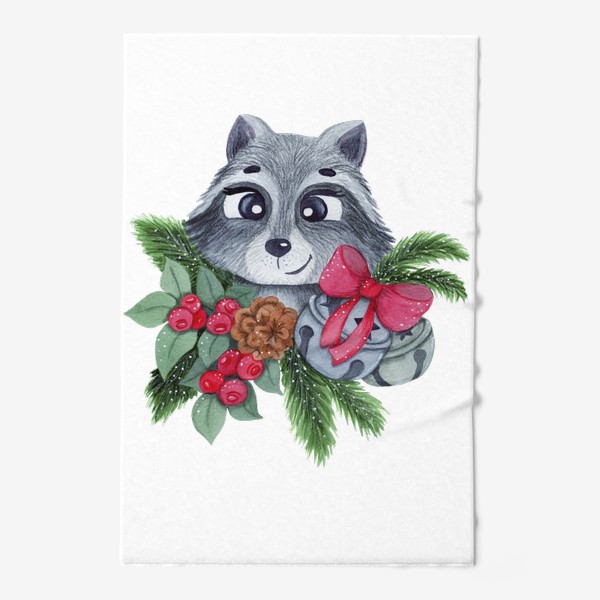 Полотенце «Christmas raccoon»