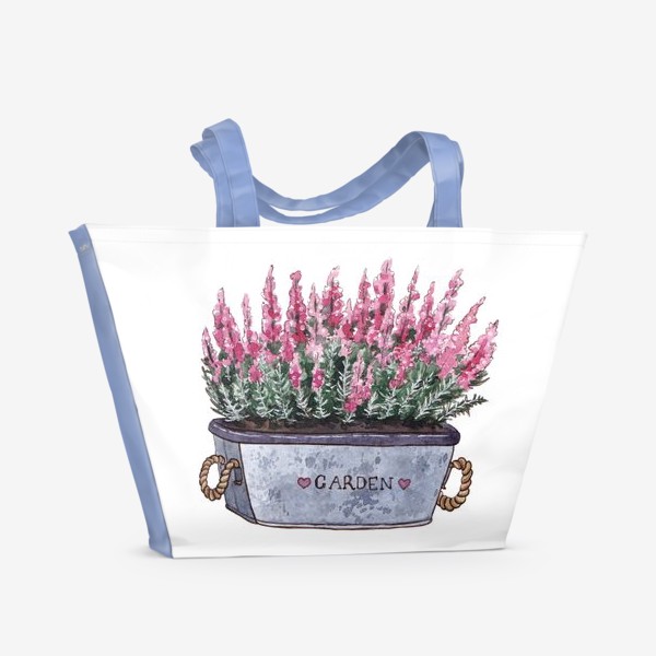 Пляжная сумка «Прованс. Цветы в горшке»