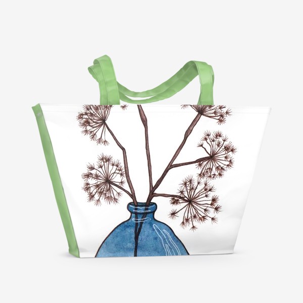 Пляжная сумка «Ваза с сухими цветами»