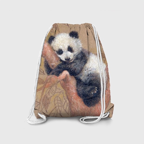 Рюкзак «Панда ,медвежонок, мишка, графика.»