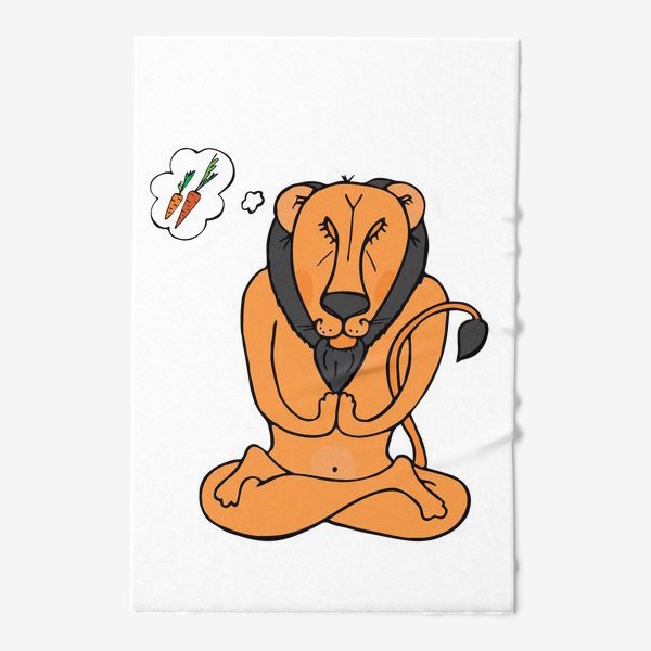 Полотенце «йога лев»