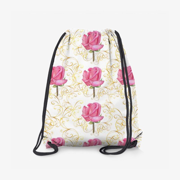 Рюкзак «Pink rose seamless pattern.»
