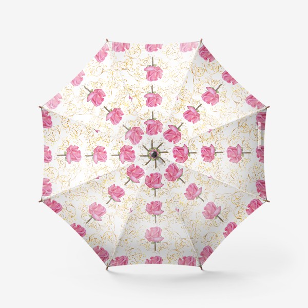 Зонт «Pink rose seamless pattern.»