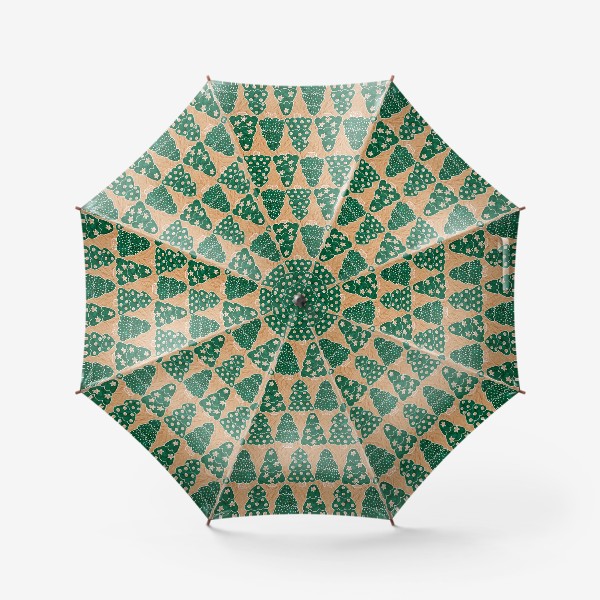 Зонт «Новогодние ёлочки - бесшовный паттерн»