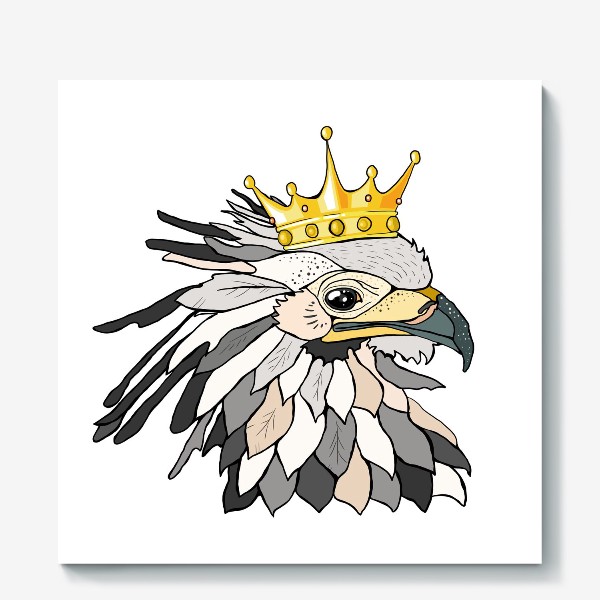 Холст «Птица в короне»
