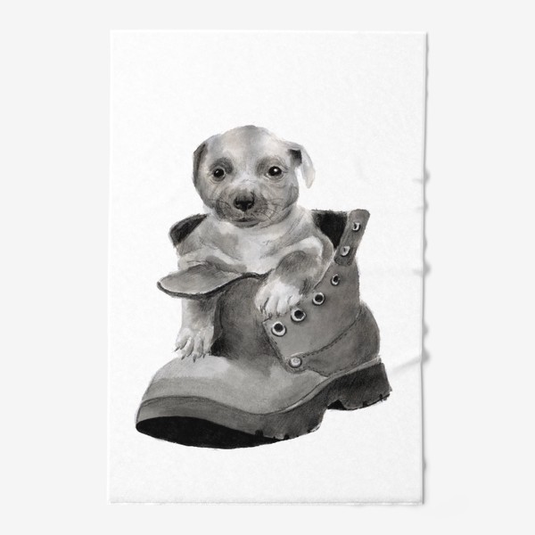 Полотенце «щенок  в ботинке»