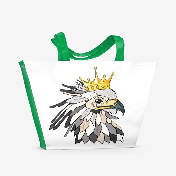 Пляжная сумка &laquo;Птица в короне&raquo;