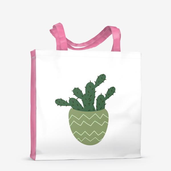 Сумка-шоппер «Мексиканский кактус в модном горшке »