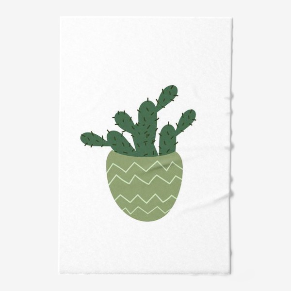 Полотенце «Мексиканский кактус в модном горшке »
