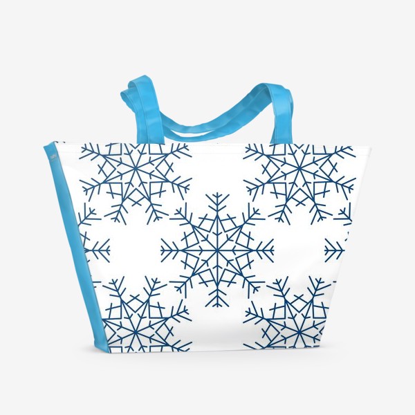 Пляжная сумка &laquo;Синие снежинки&raquo;