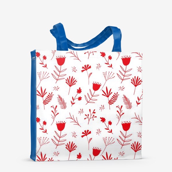 Сумка-шоппер «Красные цветы»
