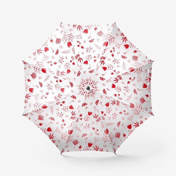 Зонт &laquo;Красные цветы&raquo;