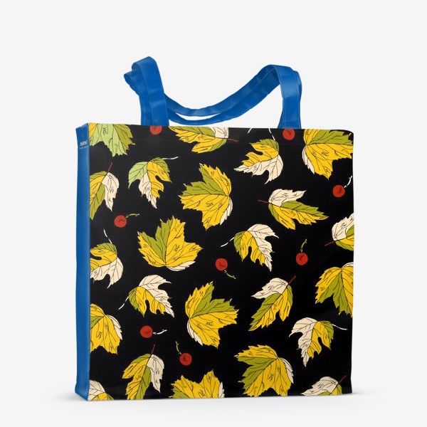Сумка-шоппер «жёлтые листья и ягоды»