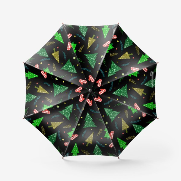 Зонт «ёлочки и варежки»