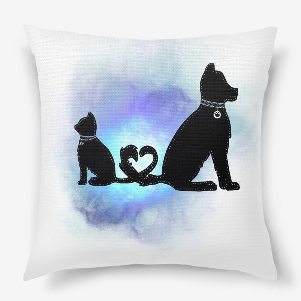 Подушка «Собака и кот »