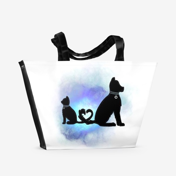 Пляжная сумка &laquo;Собака и кот &raquo;