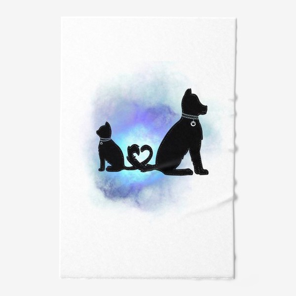 Полотенце «Собака и кот »