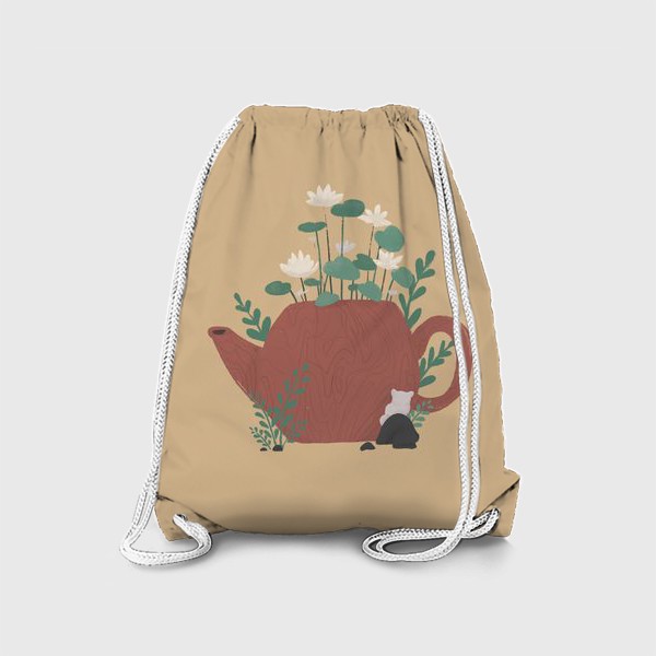 Рюкзак «Лунный кот. Ботаника. Растения. »