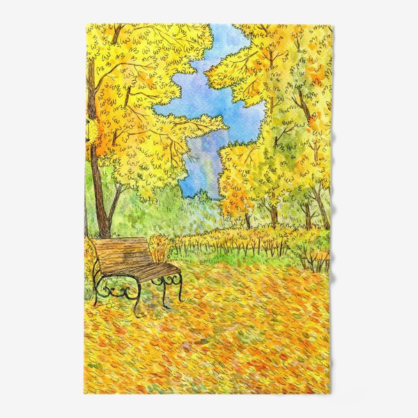 Полотенце «Осенний пейзаж в парке»