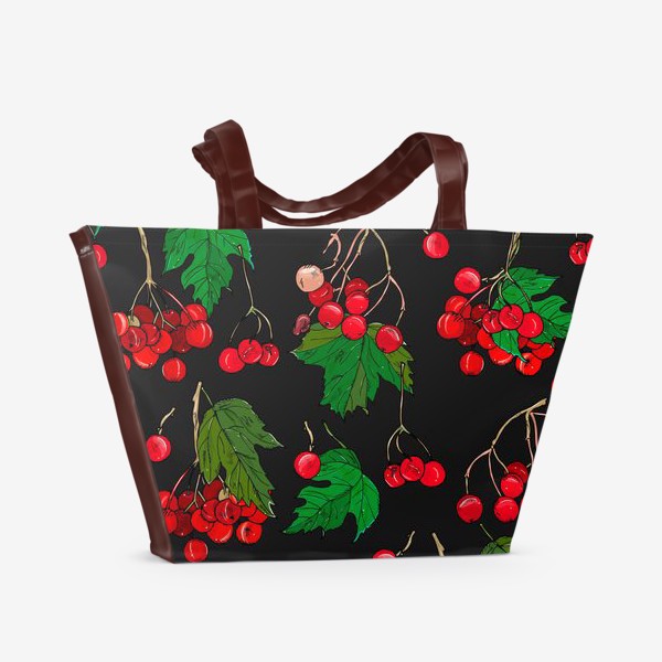 Пляжная сумка «красные ягоды»