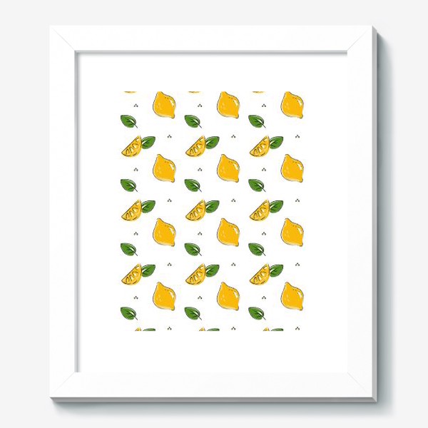 Картина «Сочные желтые лимоны с листиками»