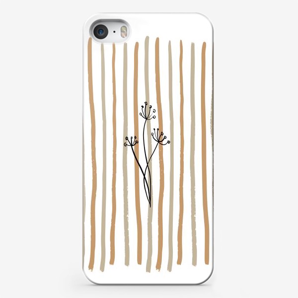 Чехол iPhone «Растение и линии»