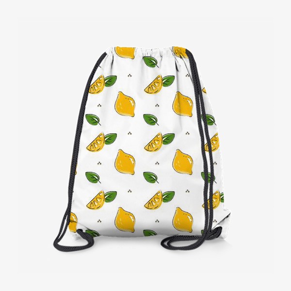 Рюкзак «Сочные желтые лимоны с листиками»