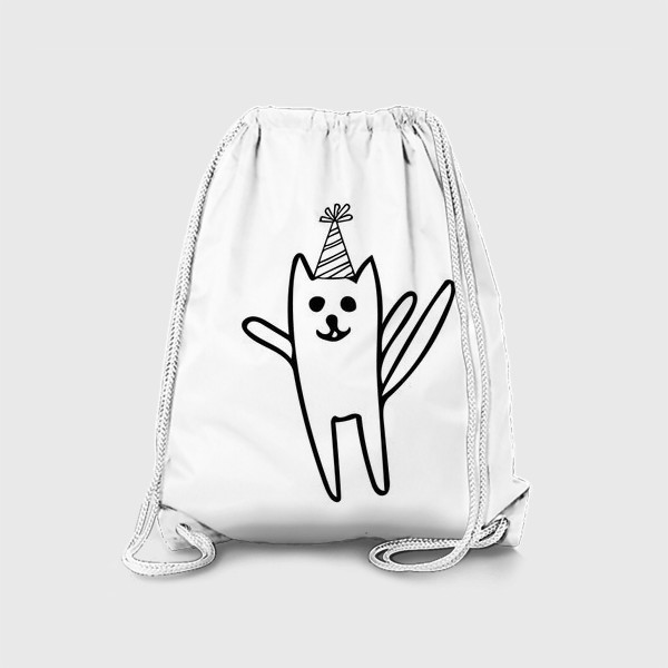 Рюкзак «кот в праздничном колпаке»