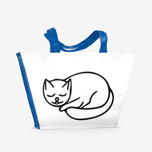 Пляжная сумка «милый спящий кот»