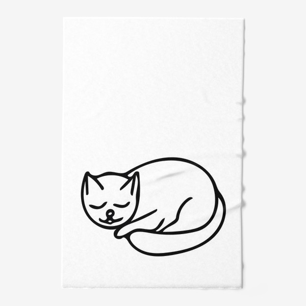 Полотенце «милый спящий кот»