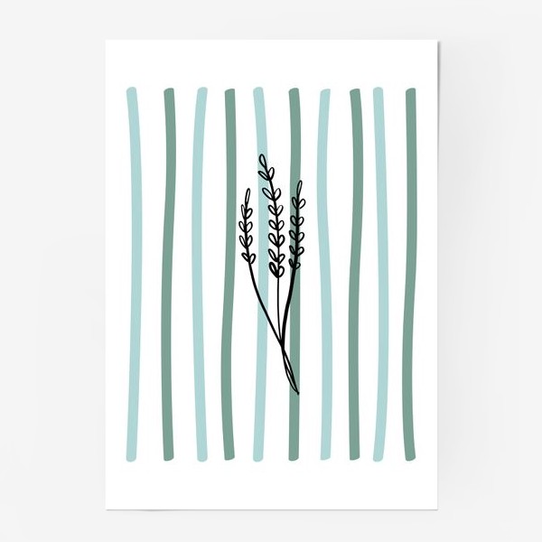 Постер «Растение и линии2»