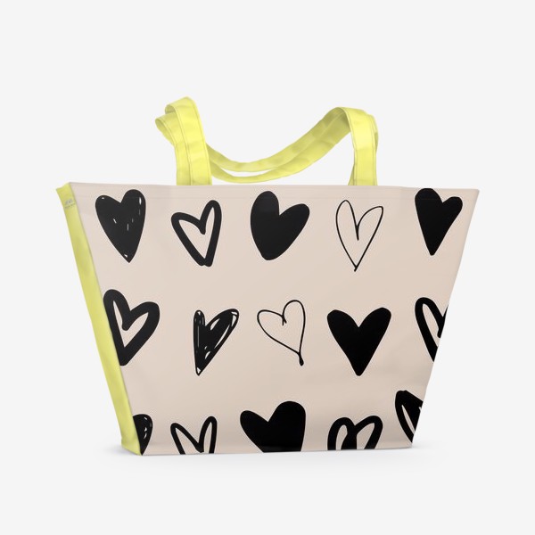 Пляжная сумка «15 разных сердечек»