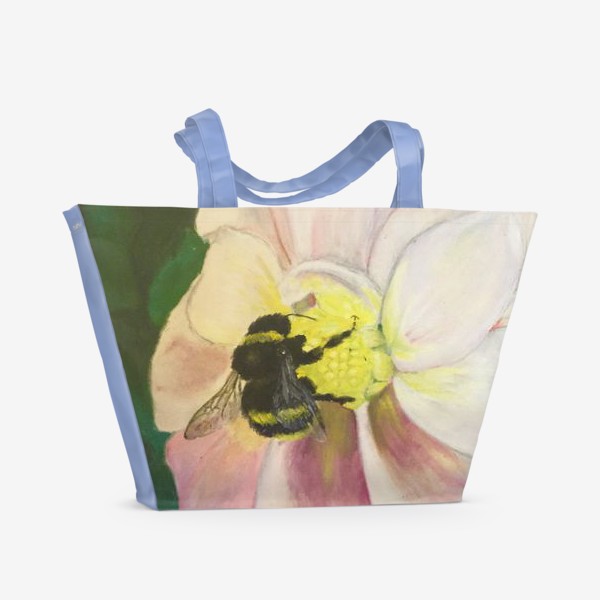 Пляжная сумка «Шмель на цветке »