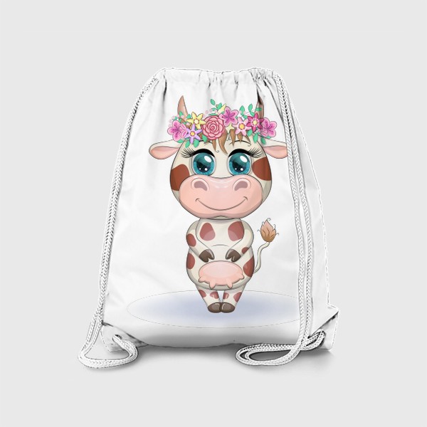 Рюкзак «Корова в венке. Бык, символ 2021 года»