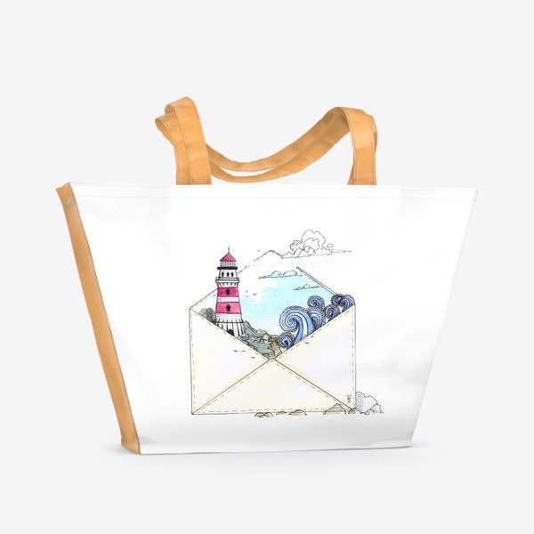 Пляжная сумка «Маяк. Письмо с моря»