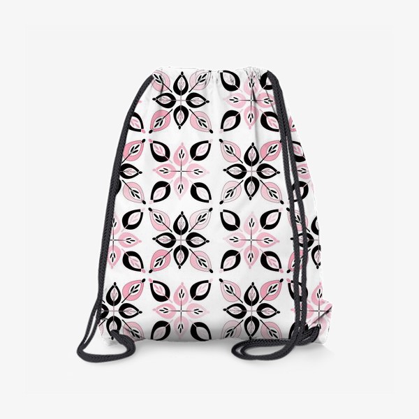 Рюкзак «Черно-розовый букет»
