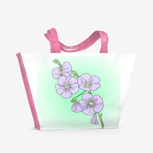 Пляжная сумка «Цветет барвинок»