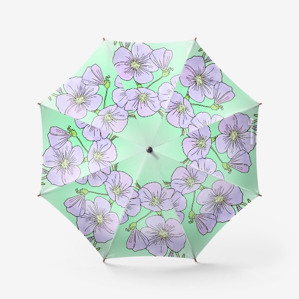 Зонт «Цветет барвинок»
