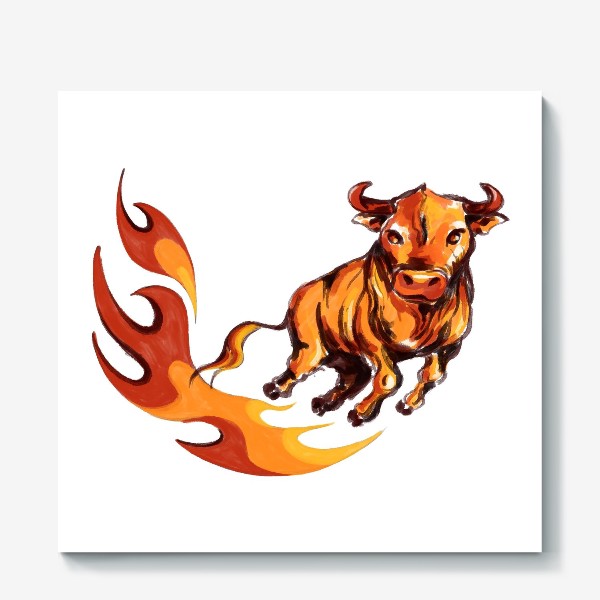 Холст «Огненный бык»
