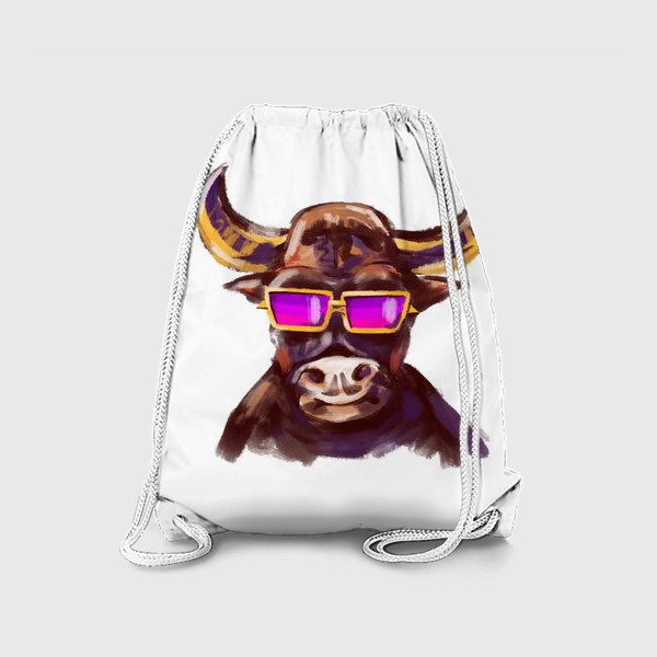Рюкзак «Модный бык в очках»