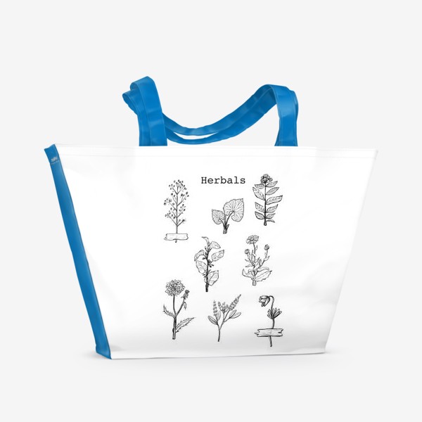 Пляжная сумка «Herbals. Botanica. »