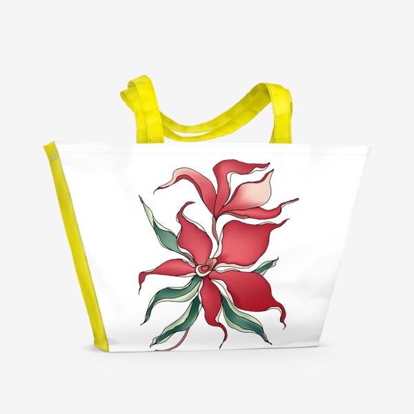 Пляжная сумка &laquo;Дикая орхидея. Изящный цветок&raquo;