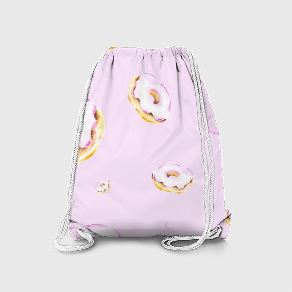 Рюкзак «Пончики на розовом (бесшовный паттерн)»