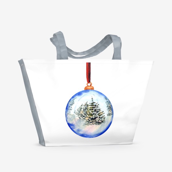 Пляжная сумка «Новогодний шар »