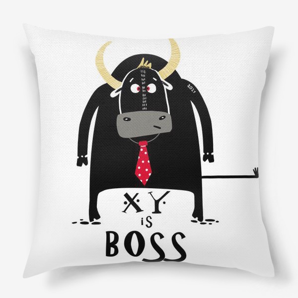 Подушка «Кто тут Босс. Год быка»