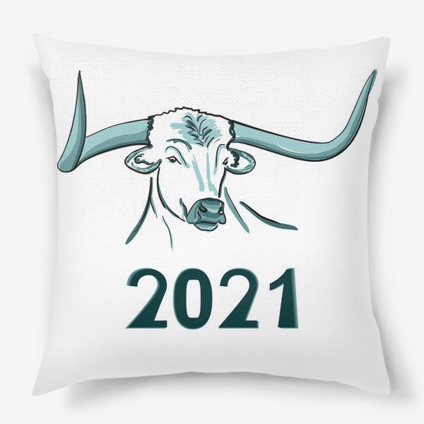 Подушка «Бык символ нового 2021 года»
