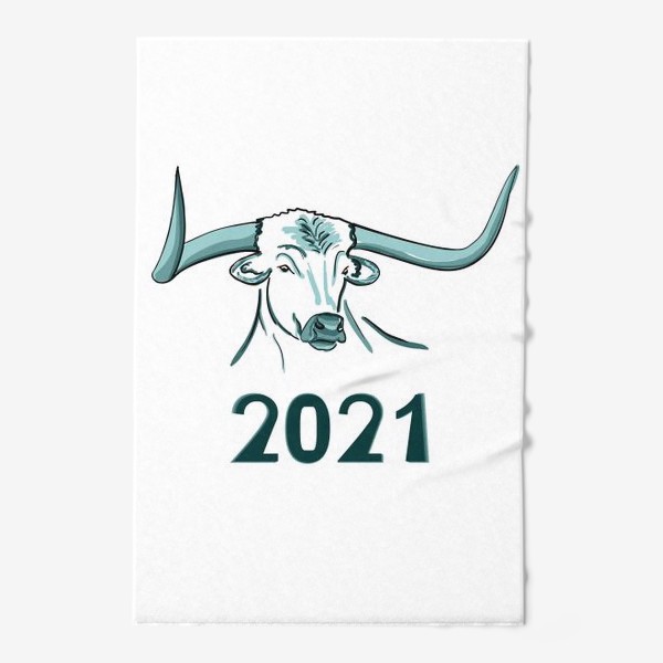 Полотенце «Бык символ нового 2021 года»