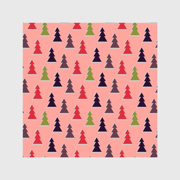 Шторы &laquo;Треугольные разноцветные новогодние елки&raquo;